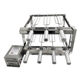 Gira Grill Aço Inox 7 Espetos Duplo Economy