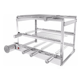 Gira Grill Churrasqueira Inox 6 Espetos 3 Andar 4 Grelhas