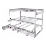 Gira Grill Churrasqueira Inox 6 Espetos 3 Andar 4 Grelhas