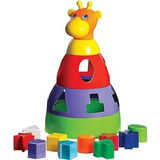 Girafa Didática Colorida Brinquedo Divertido Mercotoys Cor Colorido