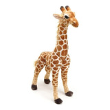 Girafa Em Pé De Pelucia Realista Grande 50 Cm