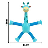 Girafa Girafinha Divertida Melman Brinquedo Infantil Criança Cor Azul