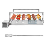 Giragrill Churrasqueira Giratória 6 Espetos Inox Brinde