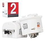 GIRIAITUS Wii Motion Plus Adaptador Externo Controle De Sensor De Movimento Remoto Plus Branco Pacote Com 2