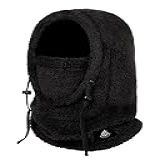 Gisdanchz Máscara De Esqui De Lã Para Mulheres E Homens Capa De Capacete Para Aquecer O Pescoço Balaclava Para Clima Frio Preto Cinza Tamanho Único