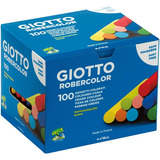 Giz Colorido Escolar Giotto Robercolor Antialérgico 100 Un