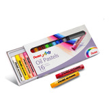 Giz De Cera 16 Cores Pastel Oleoso Pentel
