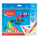 Giz De Cera 24 Cores   Color Peps Twist   Maped