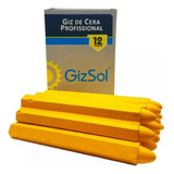 Giz De Cera Amarelo Para Marcar Pneu 12 Unidades