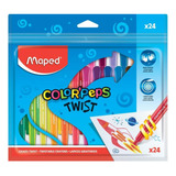 Giz De Cera Maped Color Peps Twist 24 Cores