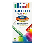 Giz Giotto Olio Maxi 12 Cores Tons Pasteis Oleosa Cor Colori