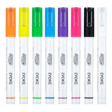 Giz Líquido 3mm Cores Neon Com 8 Unidades Brw