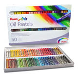 Giz Oil Pastel Pentel Arts A Óleo Cores 50 Bastão Oleoso