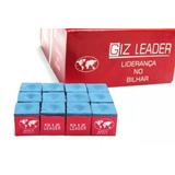 Giz Para Tacos Sola Couro Leader Sinuca Bilhar Azul 12 Uni