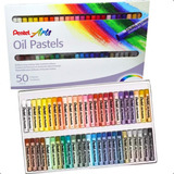 Giz Pastel Oleoso Com 50 Bastões 49 Cores Pentel Arts