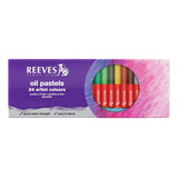 Giz Pastel Oleoso Reeves Curto 24 Cores