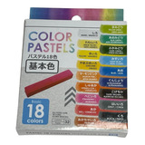 Giz Pastel Seco Cera Colorido Com 18 Cores Basico Infantil