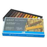 Giz Pastel Seco Cis Graf Soft 12 Cores Tons De Marrom