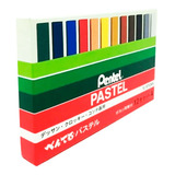 Giz Pastel Seco Com 12 Cores Pentel