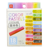 Giz Pastel Seco Com 18 Cores Básico Para Colorir E Pintar