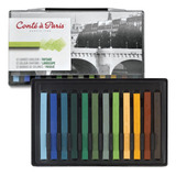 Giz Pastel Seco Conté À Paris Carré Estojo 12 Cores Paisagem