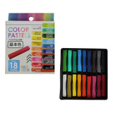 Giz Pastel Seco Cores Basicas 18 Cores