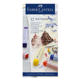 Giz Pastel Seco Macio Longo Quadrado Com 12 Faber