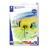Giz Pastel Seco Staedtler Soft Karat Com 36 Cores