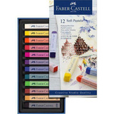 Giz Soft Pastels Seco Longo 12 Cores Faber Castell
