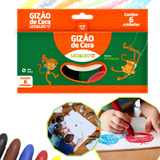 Gizao De Cera Meu Primeiro Giz 6 Cores Leonora