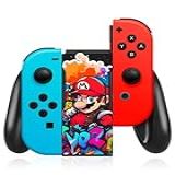 Gkv Joy Con Grip Para Nintendo Switch Switch OLED Para Mulheres E Homens Design Fofo De Desenho Animado Joycon Aderência De Mão Confortável Para Adolescentes Meninos Meninas Joycon Grips Preto