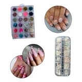 glitter encapsulado madreperola unhas enfeite decoracoes