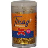Glitter Poliester Tiras Gliter Ouro Pote C 2g
