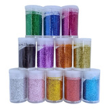 Glitter Purpurina 12 Cores 5gr Poliéster Mm Biju