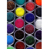 Glitter Purpurina Colorido Em Pó Sortidos 3g Kit C 24