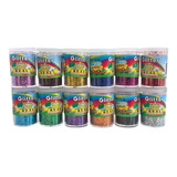 Glitter Purpurina Colorido Em Pó Sortidos 3g Kit C 72 Cores
