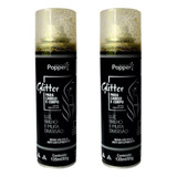 Glitter Spray Com Brilho Removível Roupas Vestido Kit 2pçs
