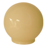 Globo Bolinha Plafon Antigo Em Vidro Amarelo Bocal 10cm
