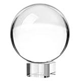 Globo De Bola De Cristal Transparente De 80 Mm Com Suporte De Cristal Transparente Para Decoração De Casamento-casa-escritório Feng Shui-fotografia De Adivinhação Ou Magia E Mais