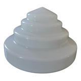Globo Escadinha Antigo Vidro Leitoso Grosso Bocal 8cm