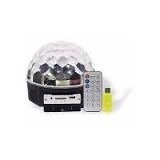 Globo Festa Pen Drive Usb Sd Mp3 Luz Bola Maluca Led Sensor