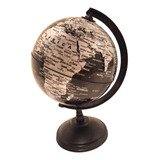Globo Terrestre Mapa Mundi Politico Black Giratorio Escolar
