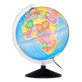Globo Terrestre Político 30cm Diâmetro Bivolt Lâmpada Led
