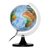 Globo Terrestre Político Físico 2em1 21cm Bivolt Lâmpada Led