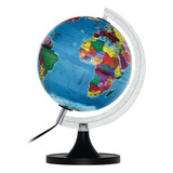 Globo Terrestre Político Lâmpada Led Bivolt 21cm Mapa Mundi