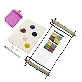 GLOCHYRA Kit De Tear De Contas Grandes Kit De Ferramentas Completo De Tear De Contas De Metal Inclui 72 Gramas De Contas 2 Agulhas Longas Fios Passador Tapete De Contas Bandeja De Contas Para Fazer Joias Colares Pulseiras E Mais