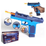 Glock Arma Automática Brinquedo Lança Dardo Ejeta Cápsulas