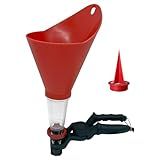 GLSJA Funil De Óleo De Motor Universal Para Carros Caminhões Kit De Funil De Óleo De Motor Automotivo Com Suporte Fixo Ajustável E Tela Ferramenta De Funil De Troca Enchimento De Óleo Rápida E Fáci