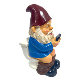 Gnomo Duende 13cm Alt Enfeite Jardim Decoração Sanitario