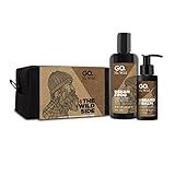 GO Man Kit Necessaire Go Man Linha Mr Wild Shampoo Balm De Barba Necessaire De Nylon Exclusiva Feita A Mão Excelente Presente